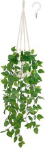 Mkono Fake Hanging Plant With Pot, Artificial Plants For Home Decor, Pothos - £28.92 GBP