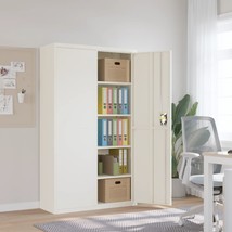 File Cabinet White 105x40x180 cm Steel - £230.51 GBP