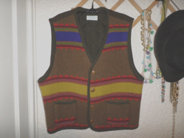 United Colors of Benetton Wool Quilted Back Button Down Vest Unisex Size... - $49.50