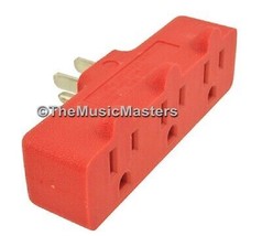 Triple 3 Outlet AC Wall Plug HD Power Tap Splitter Grounded Electric Ada... - $8.35