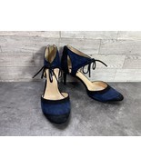 Alex Marie Heel Women 7.5M Evertonn Shoes Black Blue Suede Comfort Anke ... - $26.91 CAD