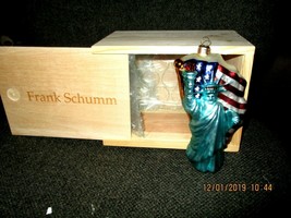 Lillian Vernon Frank Schumm 7&quot; Lady of Liberty  Ornament Wave New in Wooden Box - £26.41 GBP