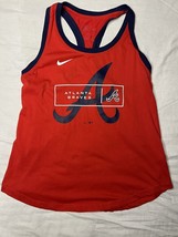 Nike Tank Top Women’s Size Medium Red &amp; Blue Dri Fit Atlanta Braves MLB Shirt - $15.00