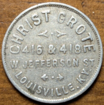 Louisville, Kentucky KY Christ Grote Cafe Bowling Alley 2½¢ Trade Token - £11.25 GBP