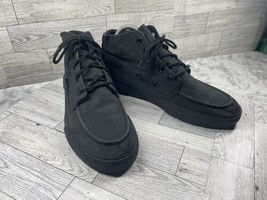 Polo by Ralph Lauren Chukka Boots Men 8.5 D Lander Shoes Black Canvas La... - £28.04 GBP