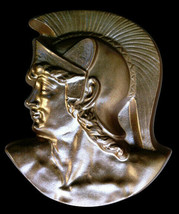 Alexander the Great sculpture plaque in Bronze Finish - $19.79