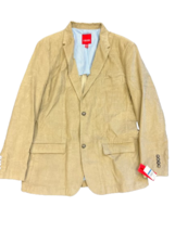 NWT IZOD Mens Cedarwood Khaki Corduroy Front 2 Button Notch Lapel Blazer Size XL - $54.42