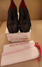 unworn Pas de Rouge Angela Oxford Lace-Up Mid Heel Pumps Made in Italy, ... - $125.00
