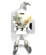 Large Elf Shelf Sitter 28&quot; Pixie Fairy Poseable Plush Tree Silver Bell S... - $64.00