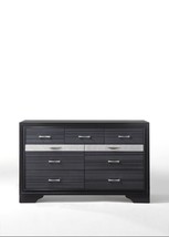63" Black Manufactured Wood Nine Drawer Gentlemans Chest - $15,165.64 MXN