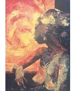 Woman by the Window, Chicago by Nigerian artist Bayo Iribhogbe Framed Ar... - €57,48 EUR