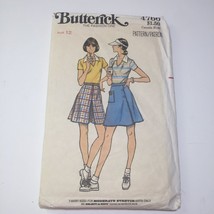Butterick 4766 Size 12 Misses&#39; T-Shirt Golf Skirt Culottes - $12.86