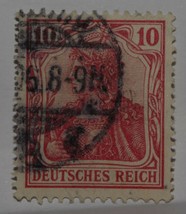 Vintage Stamps German German 10 Pfg Ten Pfennig Germania Deutsches Reich X1 B14 - £1.34 GBP