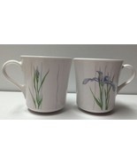 Lot Of 2 Vintage Corningware Shadow Iris Purple Flower Coffee Tea Mugs C... - £7.74 GBP