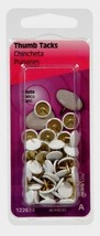 White Thumb Tacks 40 Pc Office Classroom Hang Unlimited Uses New! - $15.99