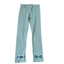 Naartjie Kids Girls Vintage XXXL 9 Years Teal Blue Stripe 2-Tone Leggings - $264.15 MXN