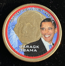 One Dollar Coin With Obama Colorized On Obverse Victory Of A New America 1” - £7.95 GBP