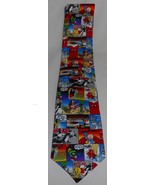 1998 Hand Made LOONEY TUNES Warner Brothers Characters POLYESTER TIE  - $14.84