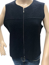 Pendleton Originals  Merino Wool Sweater Zip Up Vest Womens Petite Medium - $16.98