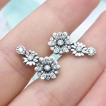2020 Spring Release 925 Sterling Silver Sparkling Daisy Flower Earrings  - £14.22 GBP