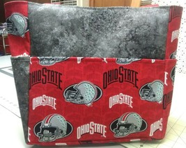 Ohio State Buckeye Football Brutus Scarlet Gray Purse/Project Bag Handma... - $37.14
