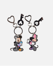 Britto Mickey &amp; Minnie Mouse Keychain Disney His &amp; Hers Collectible Gift Set Lot - £17.97 GBP