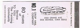 Matchbook Cover Hail Insurance Company Des Moines Iowa - £2.17 GBP