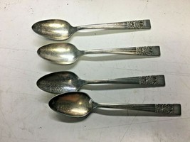 Community Coronation Silver teaspoon 6-1/8&quot; silver plated lot of 4 - £7.01 GBP