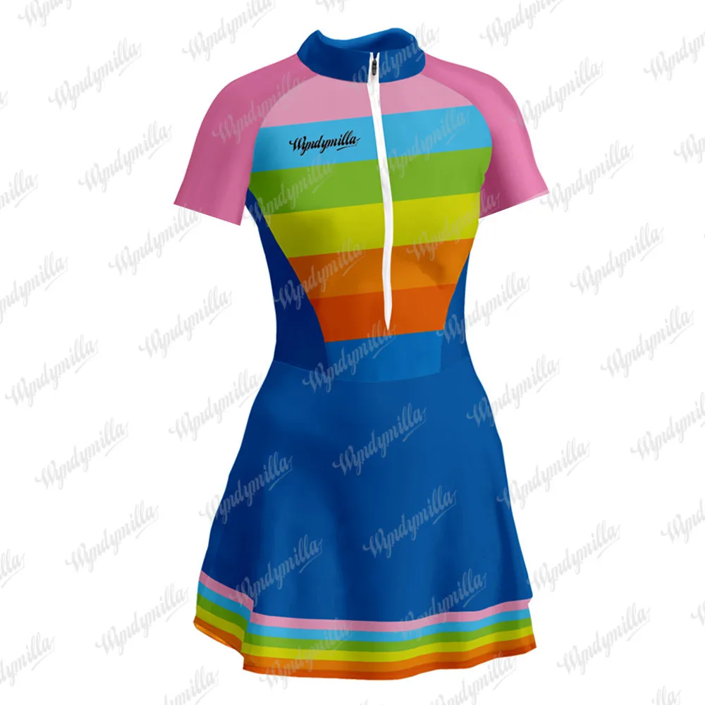 Sporting Vestidinho FAnino Triathlon Cycling skirt Dress Ciclismo Fitness, runni - £60.14 GBP