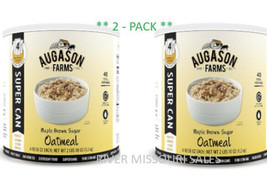 2 Pack - Augason Farms Maple Brown Sugar Oatmeal No. 10 Cans, 25 Year Shelf Life - £46.62 GBP
