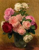 Colorful Rose Bouquet Art Giclee Printed Oil Painting Print - $8.59+