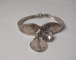 Very Awesome Vintage Remembrance Spoon Bracelet With Charms - £51.83 GBP