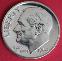 1964 Silver Proof Roosevelt Dime Exact Coin Shown  54 - $11.99