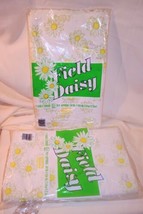 Vintage Tablecloth Daisy Yellow Green White Paper Nos Lot 2 Mcm Made In Usa - £8.69 GBP