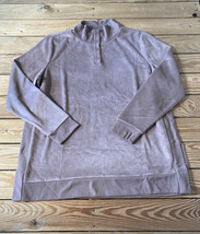 anybody NWOT Women’s fleeced back French Terry Pullover W/ buttons M almond E11 - £12.43 GBP