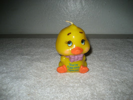 Vintage Russ Bird duck chick yeloow wax candle unused rare your egg-stra special - $19.79
