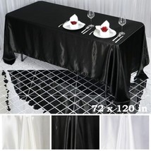 15 Pcs 72X120&quot;&quot; Rectangle Satin Tablecloths Wedding Party Reception Linens Sale  - £172.75 GBP