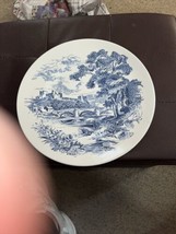 Wedgwood China 10” Dinner Plates Countryside Blue - Vintage Transferware - £7.79 GBP