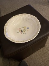 Vintage Crown Potteries Co. 9” Serving Bowl 4 47 Floral ￼ Scalloped Edge - £6.76 GBP