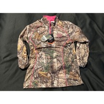 Realtree Pullover Camo Hunting Top Pink Trim Womens Medium NWT - $464.10 MXN