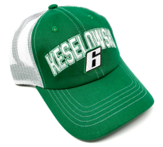 Nascar #6 Brad Keselowski Green White Curved Bill Mesh Trucker Snapback Hat Cap - £17.48 GBP