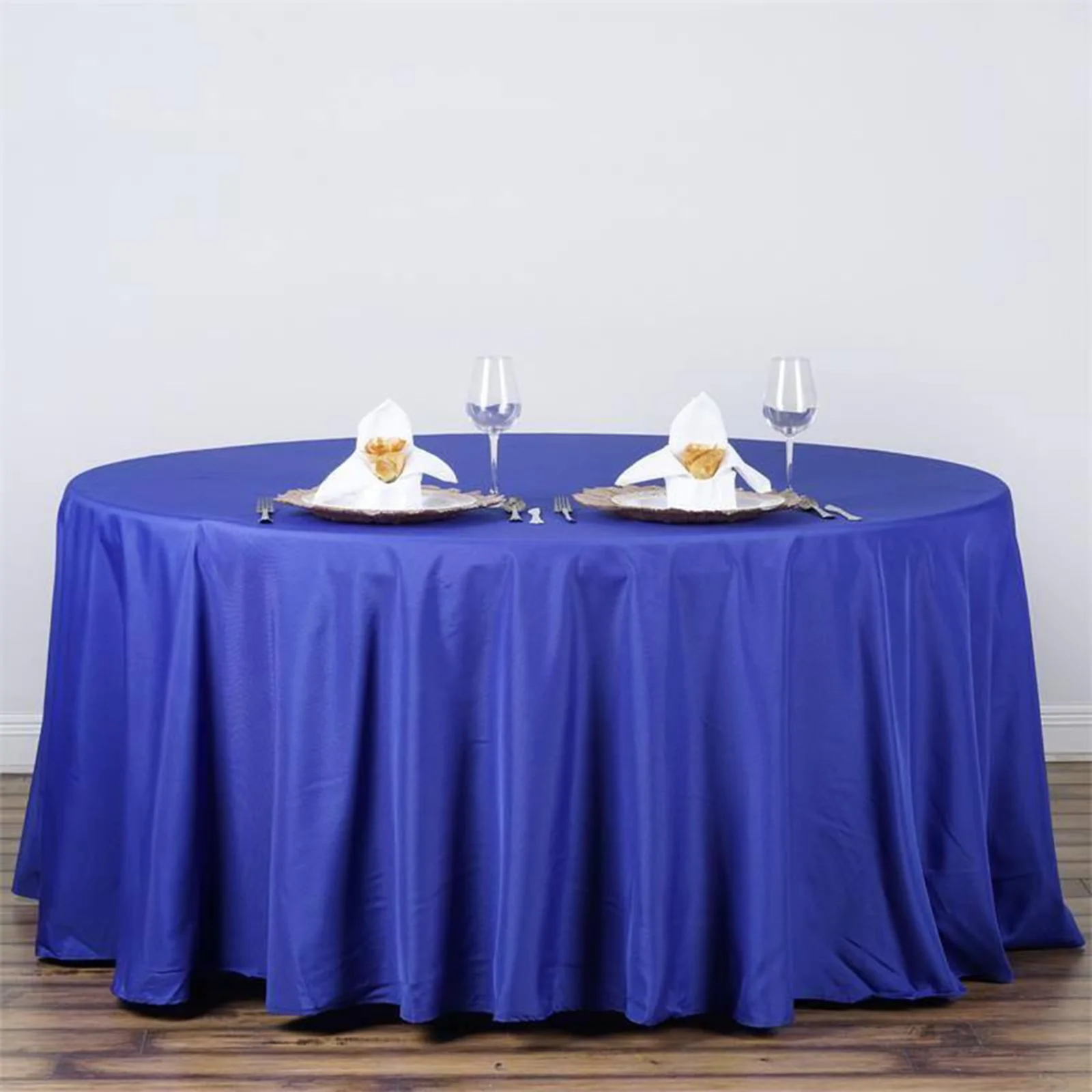 Royal Blue - 10PCS 120&quot; Tablecloth Round Polyester Wedding Party - £172.44 GBP