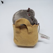 GUND Pusheen Cat in the Bag MINI Keychain Stuffed Animal Toy Purse Fob - £11.72 GBP