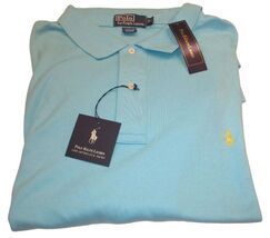 POLO RALPH LAUREN BIG &amp; TALL BLACK WHITE BLUE SOFT TOUCH INTERLOCK 100% ... - $56.90