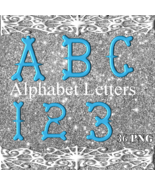 ABC and 123 Blue Bones-Digital Kit-Jewelry Tag-Clipart-Digital Clipart-H... - $37.50 MXN