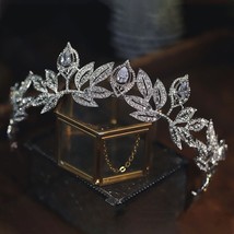 CC Wedding Crown Tiara Hairband Hair Jewelry Engagement Accessories for Women Pa - £31.78 GBP