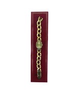 Kenneth Jay Lane Thick Chain Link Gold Tone Watch Cuban Link 8 Inch Japa... - £25.84 GBP