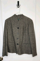 Lauren Ralph Lauren Black Beige Houndstooth Wool Blend Coat Size 16W - $37.40