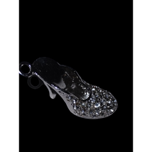 Gorgeous sterling silver 925 rhinestone slipper shoe - $25.74