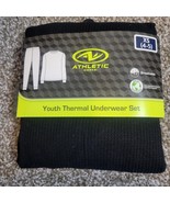 Athletic Works Youth Boys Light Rich Black Thermal Underwear Set Size XS... - $14.88 CAD